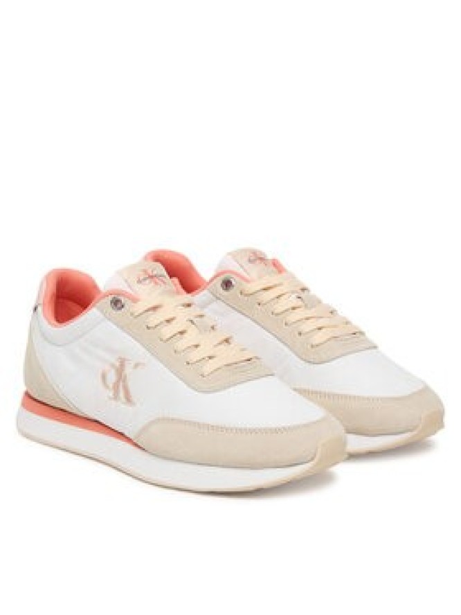 Calvin Klein Sneakersy Retro Runner Lace Up YW0YW01990 Biały