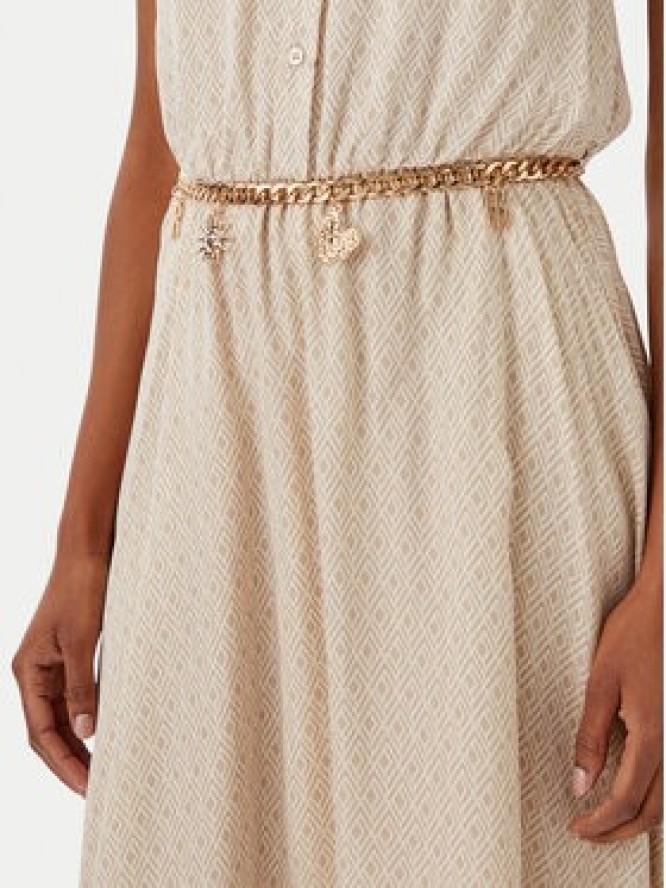 Fracomina Sukienka codzienna FR25SD1011W774J7 Beżowy Regular Fit