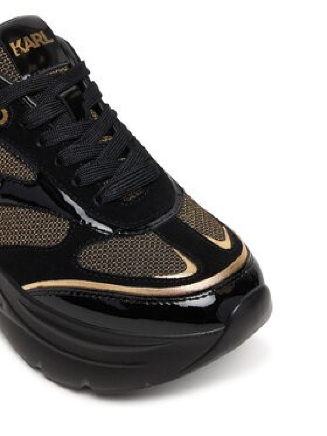 KARL LAGERFELD Sneakersy Kontour Wedge KL68016 Czarny
