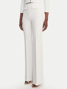 Elisabetta Franchi Spodnie materiałowe PA-171-61E2-V320 Biały Regular Fit