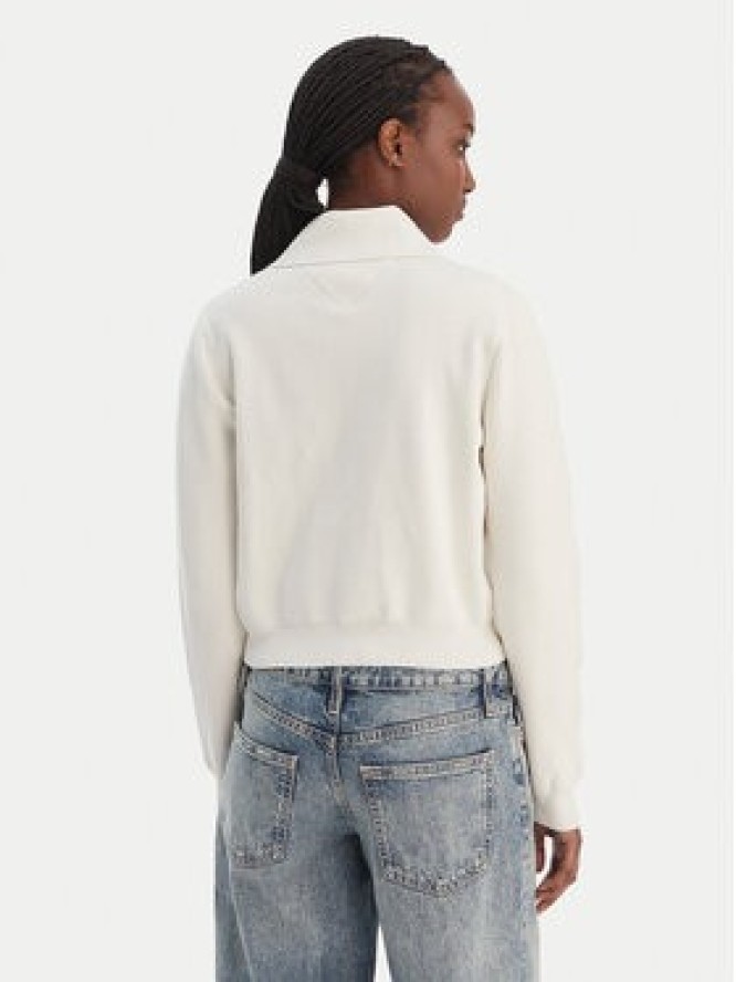 Tommy Jeans Bluza Cozy Sript DW0DW22029 Écru Regular Fit