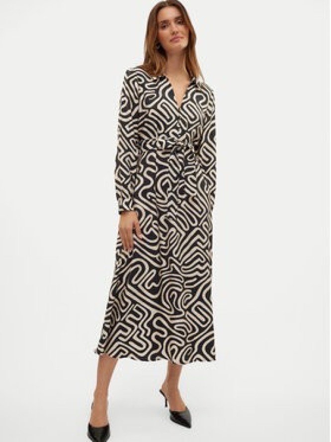 Vero Moda Sukienka koszulowa Vigdis 10323267 Czarny Regular Fit