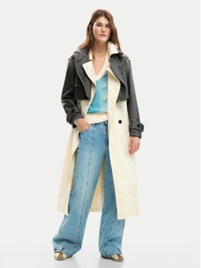 Desigual Trencz Duolo 26SWEW34 Écru Regular Fit