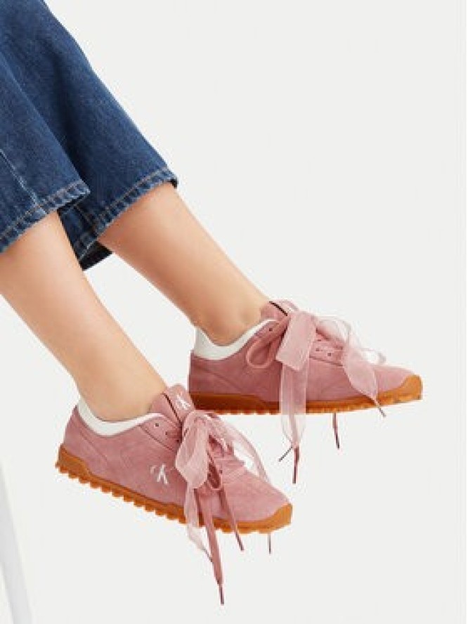 Calvin Klein Sneakersy Low Profile Run MG Sue HW0HW03150 Różowy