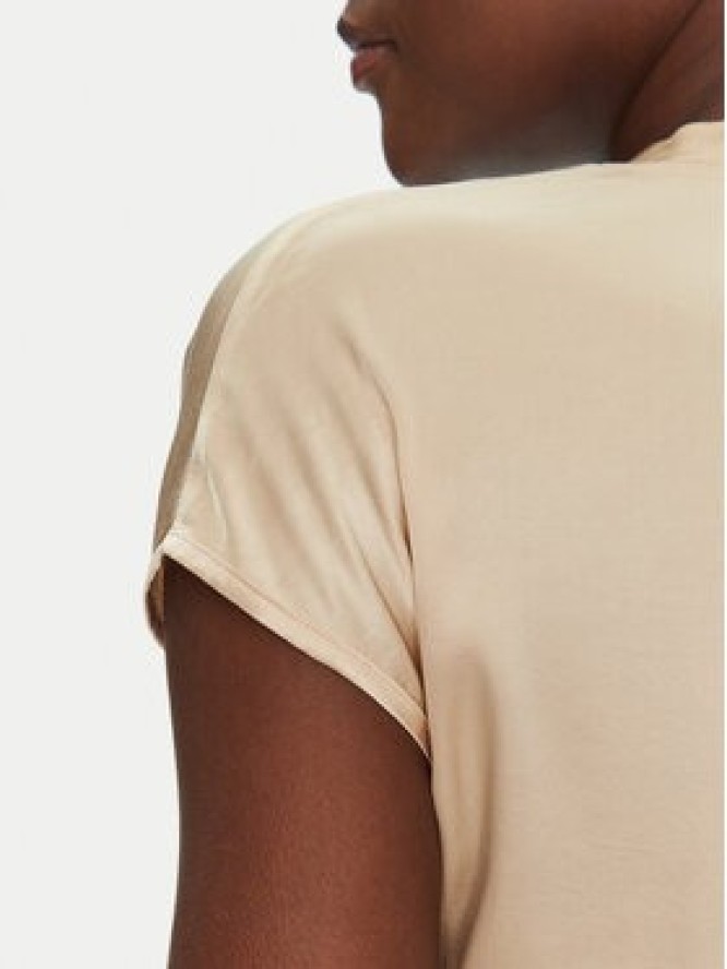 ViCOLO Bluzka TD0009 Beżowy Relaxed Fit