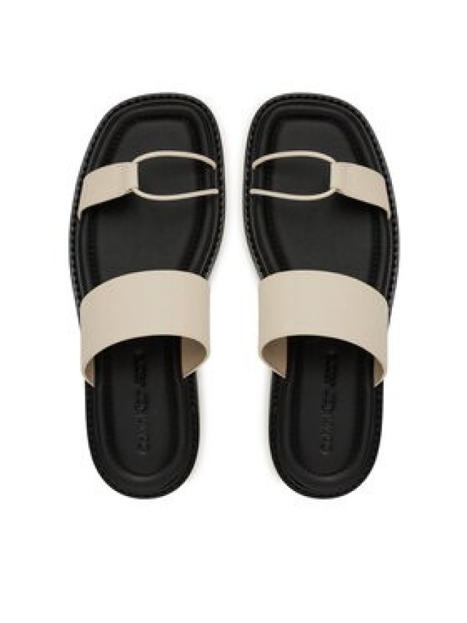 Calvin Klein Jeans Klapki Rope Sandal Soft Lth Mg YW0YW01864 Écru