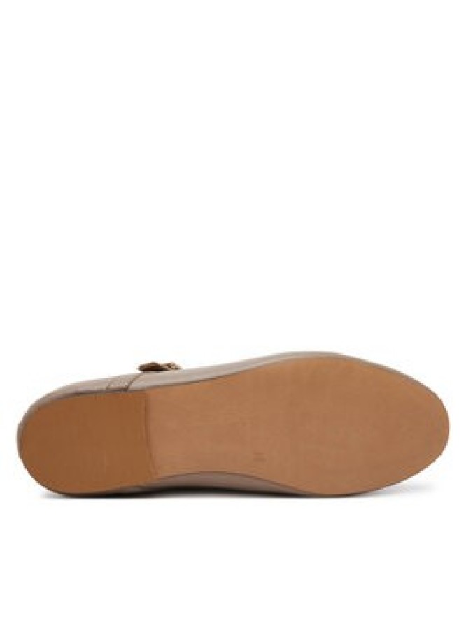 Tommy Hilfiger Baleriny Leather Maryjane Ballerina FW0FW08651 Beżowy