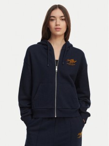 Tommy Hilfiger Bluza Terry WW0WW47845 Granatowy Relaxed Fit