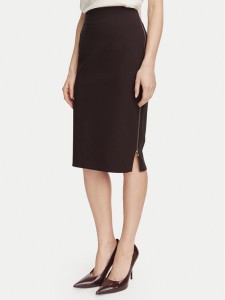 Rinascimento Spódnica ołówkowa CFC0130146003 Brązowy ciemny Slim Fit