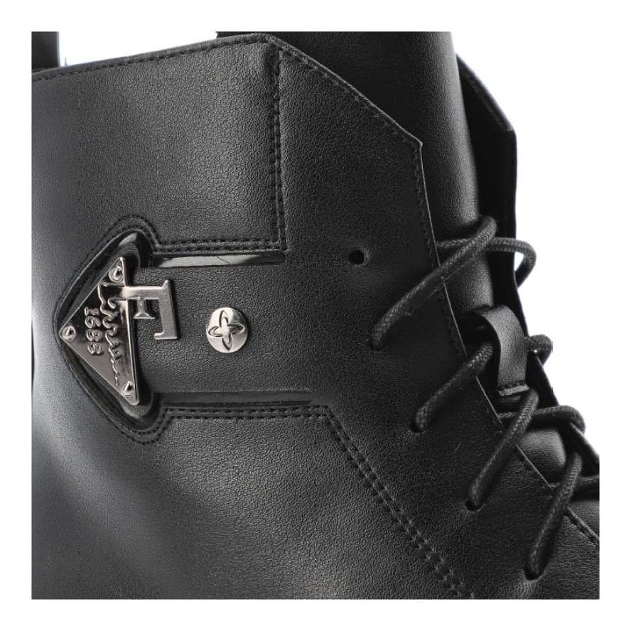 Czarne Botki Maciejka Stylowe Obuwie Damskie