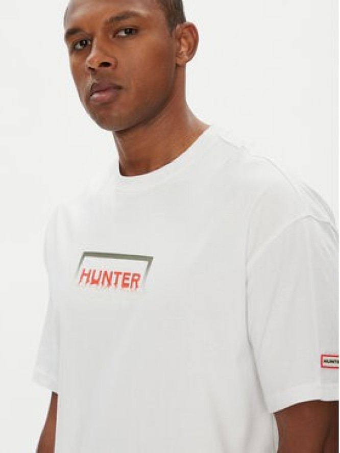 Hunter T-Shirt Abele UNISEX HARU0007251 Biały Regular Fit