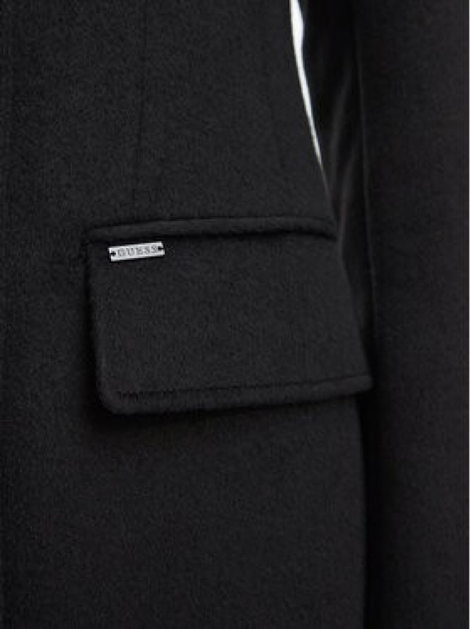 Guess Płaszcz wełniany W6BL49 W4129 Czarny Regular Fit