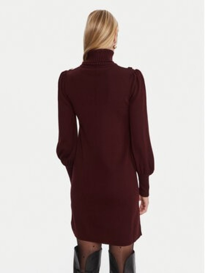 Luisa Spagnoli Sukienka dzianinowa Moduno 100056 Bordowy Regular Fit