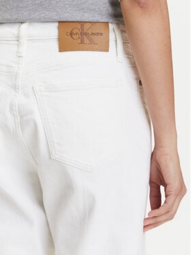 Calvin Klein Jeans Jeansy J20J225137 Biały Mom Fit