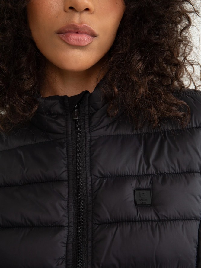 Kamizelka damska pikowana czarna Trinoe 906