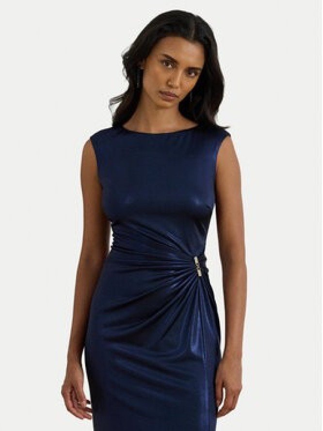 LAUREN RALPH LAUREN Sukienka wieczorowa 253P04060002 Granatowy Slim Fit