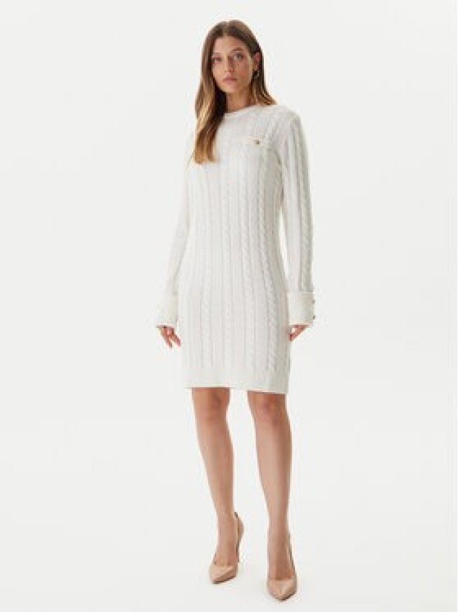 Guess Sukienka dzianinowa W5BK46 Z1192 Écru Regular Fit