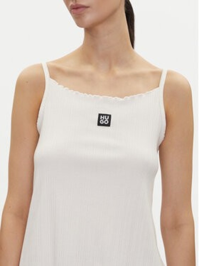 HUGO Top Rib_Vest 50540056 Écru Regular Fit