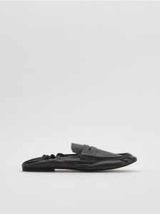 Skórzane loafersy - ciemnobrązowy