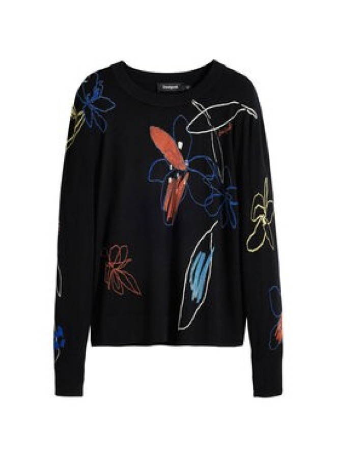 Desigual Sweter Arty 25WWJF33 Czarny Regular Fit
