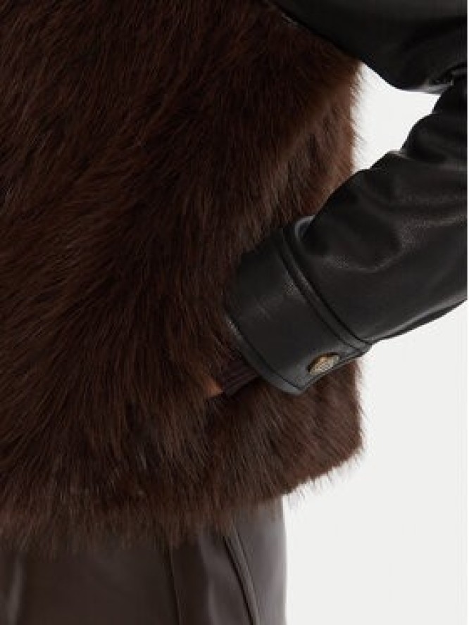 TWINSET Kurtka z imitacji skóry 252TP2420 Brązowy Regular Fit