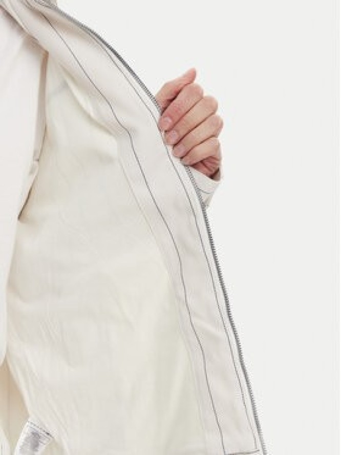 adidas Kurtka przejściowa Pinstripe Harrington JJ3476 Biały Loose Fit