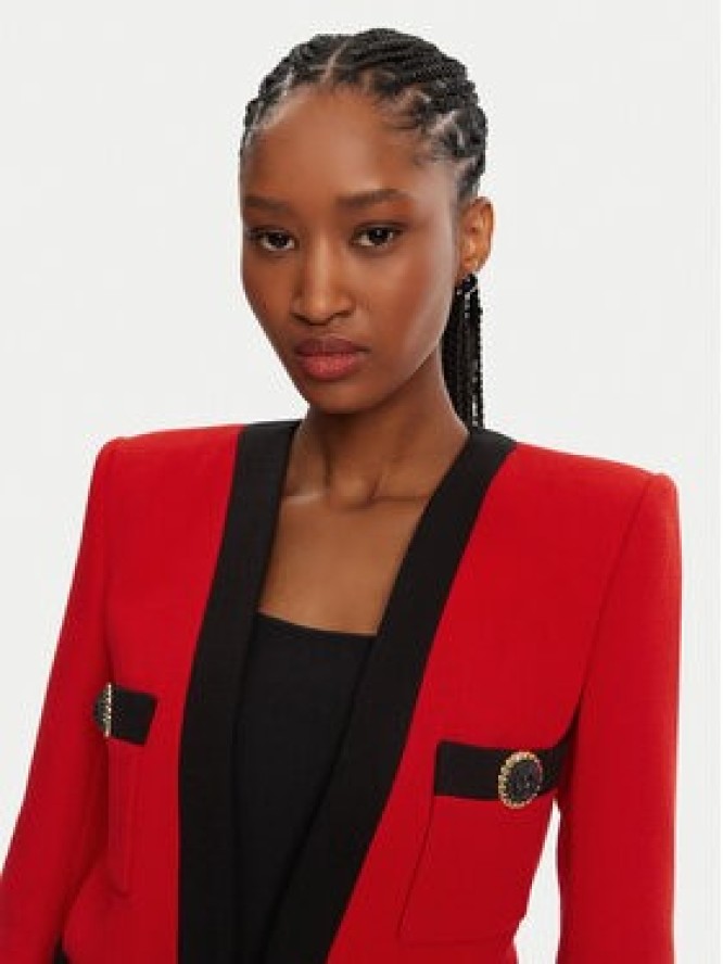 Balmain Marynarka DF1SM370WB86 Czerwony Regular Fit