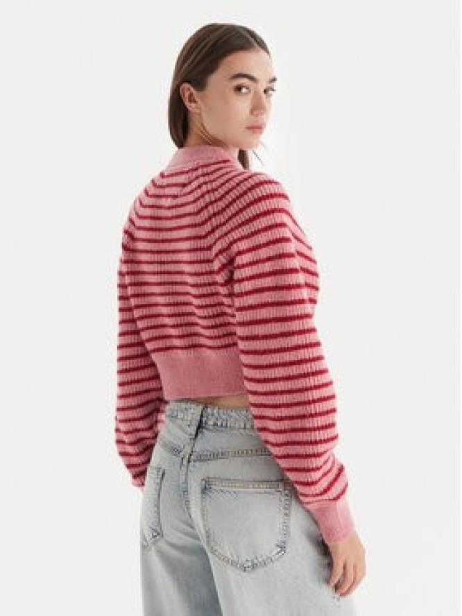 Tommy Jeans Sweter Badge DW0DW21677 Różowy Regular Fit