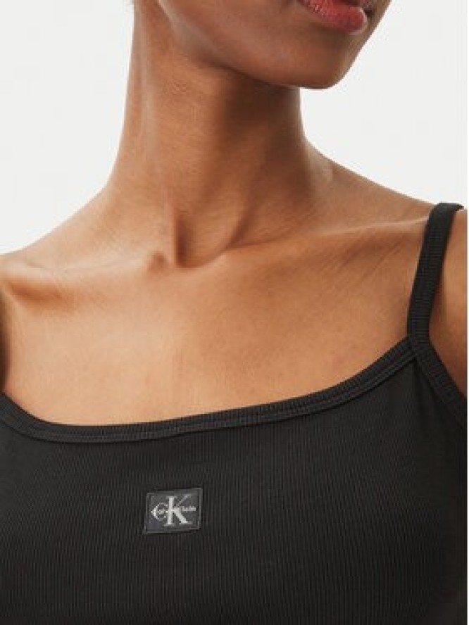 Calvin Klein Jeans Top LV047F221G Czarny Slim Fit