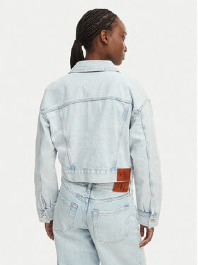 Calvin Klein Jeans Kurtka jeansowa LV047F680G Niebieski Cropped Fit