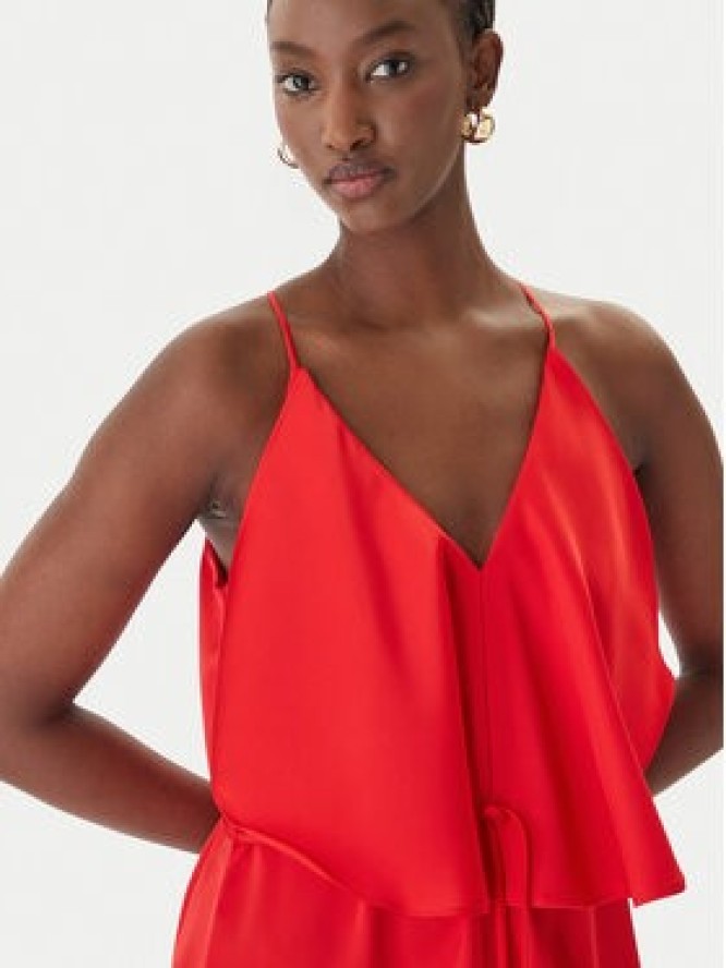 LOLA CASADEMUNT Sukienka letnia M2 Concrete Jungle MS2616023 Czerwony Regular Fit