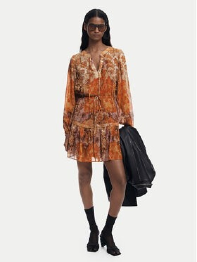 Desigual Sukienka codzienna Bohoshort 25WWVW18 Pomarańczowy Relaxed Fit