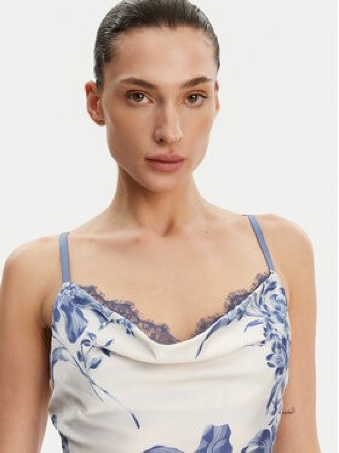 Guess Sukienka wieczorowa W5GT10 WF1T2 Écru Slim Fit