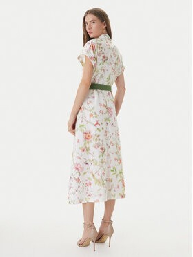 Luisa Spagnoli Sukienka koszulowa Pilea 543227 Écru Regular Fit