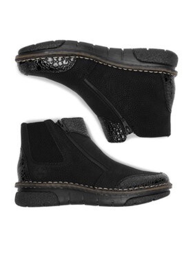 Rieker Botki 73355-00 Czarny