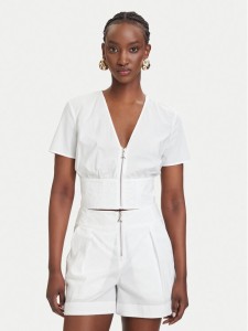 Patrizia Pepe Bluzka 2C1672/A9B9-W103 Biały Regular Fit