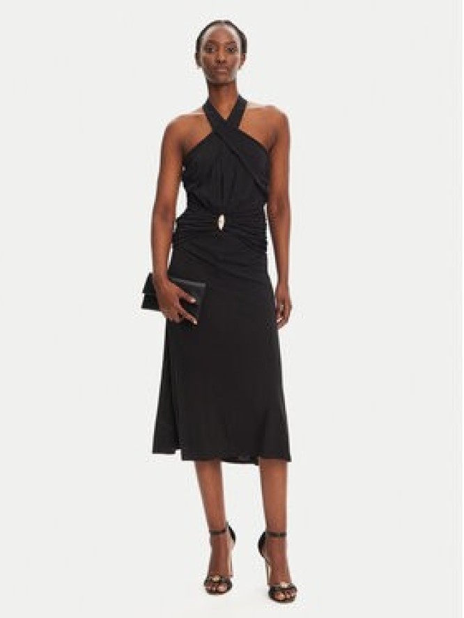 Elisabetta Franchi Sukienka koktajlowa AB-719-52E2-V560 Czarny Regular Fit