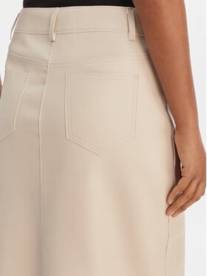 Morgan Spódnica z imitacji skóry 261-JILFIT Beżowy Slim Fit