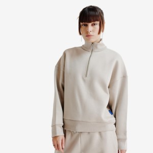 Bluza oversize ze stójką na suwak damska Elementals