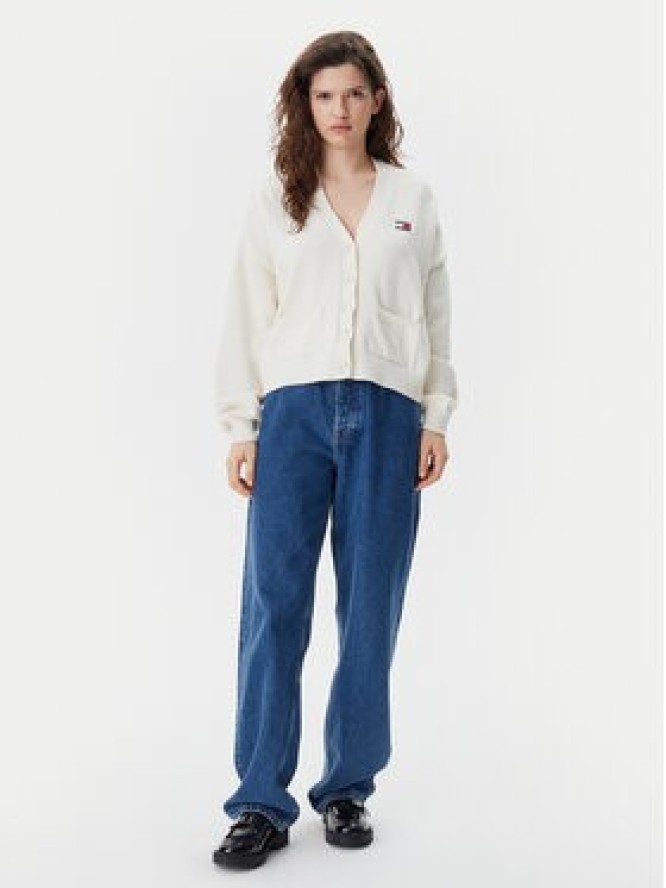 Tommy Jeans Kardigan DW0DW20257 Beżowy Relaxed Fit