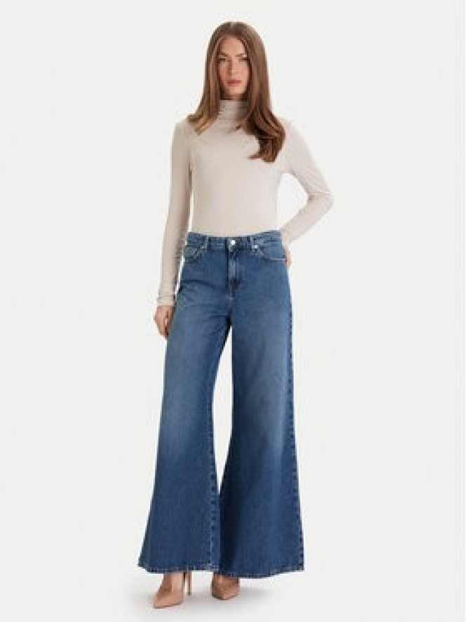 ViCOLO Jeansy DF5159 Niebieski Wide Leg