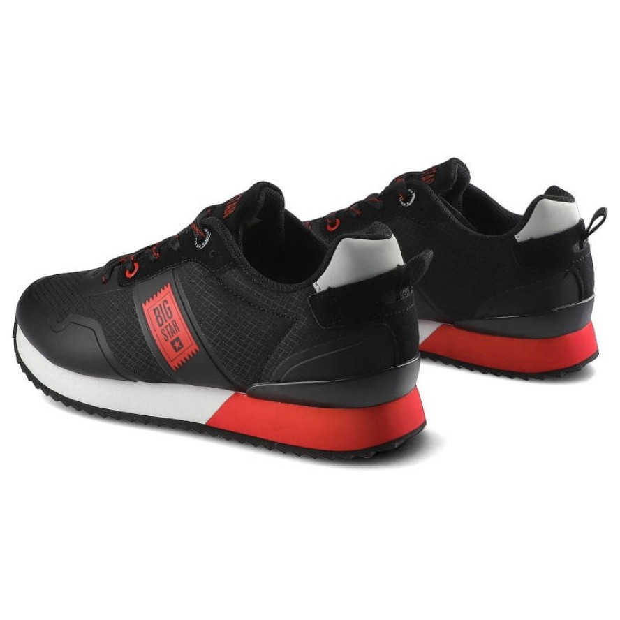 Czarne Sneakersy Big Star Damskie Skórzane Półbuty