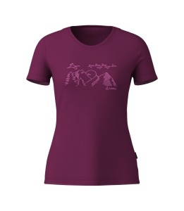 W PRINTSHIRT SUNSET MERINO-TENCEL(TM)