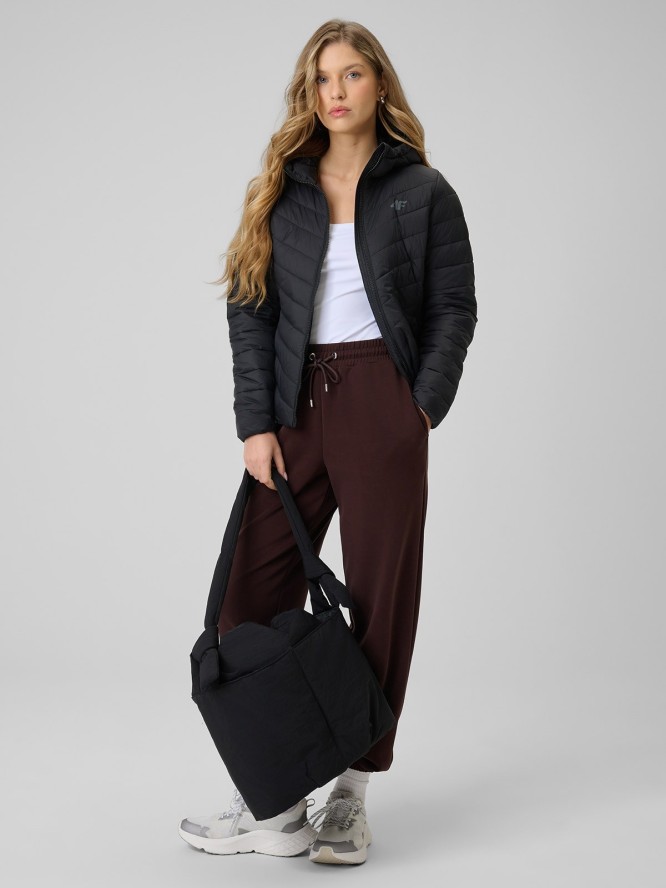 4F Kurtka z wypełnieniem syntetycznym damska - czarna L