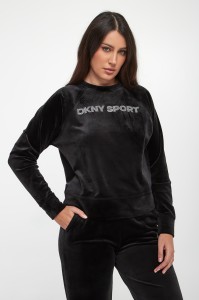 Bluza damska welurowa DKNY