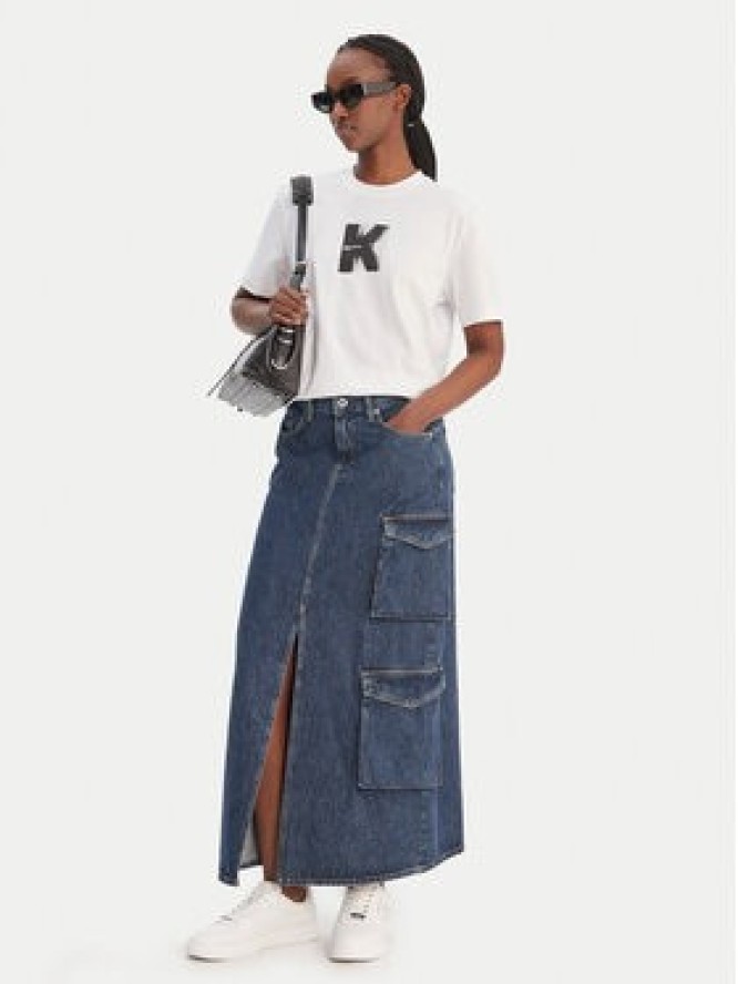 Karl Lagerfeld Jeans T-Shirt B1W17055 Biały Relaxed Fit