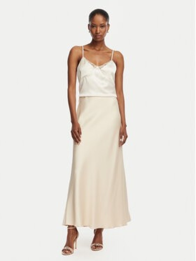 Rinascimento Spódnica maxi CFC0128467003 Kremowy Regular Fit