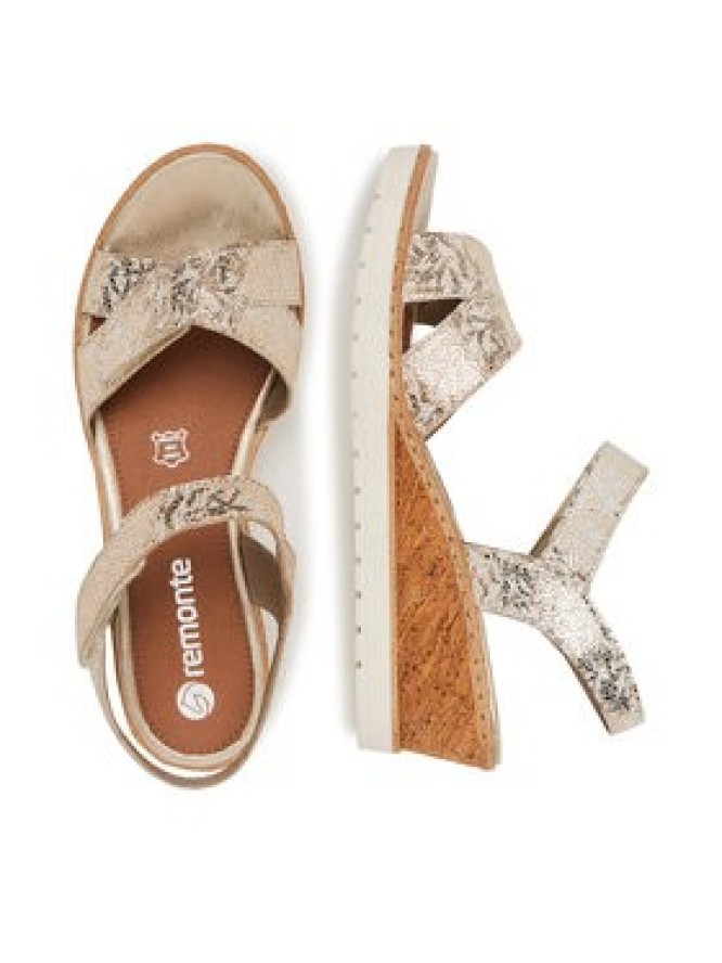 Remonte Sandały R6252-91 Złoty
