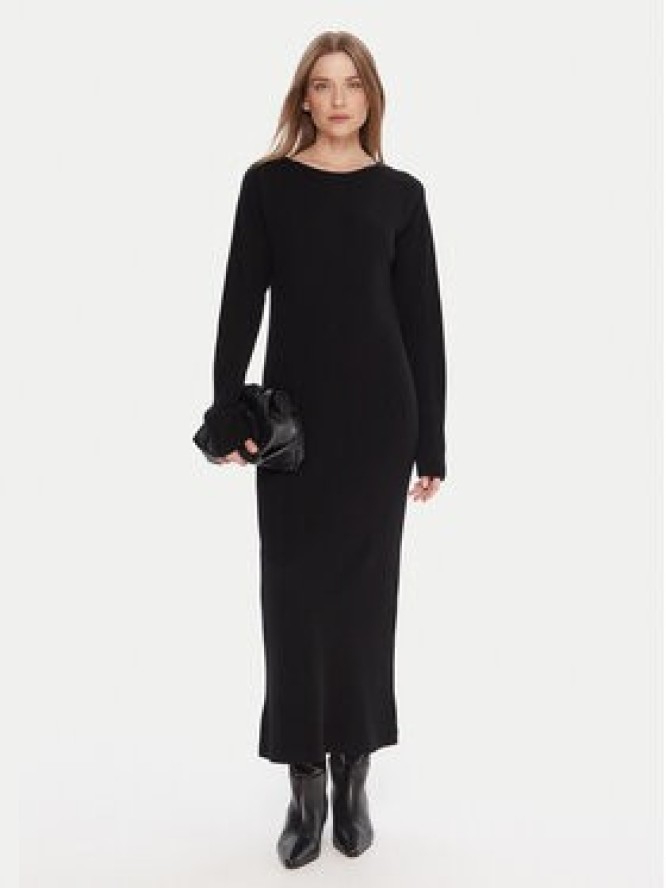 Kontatto Sukienka dzianinowa 3M0879C Czarny Regular Fit