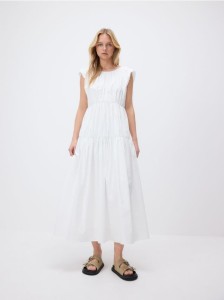 Zamszowe klapki z klamrami - warm olive